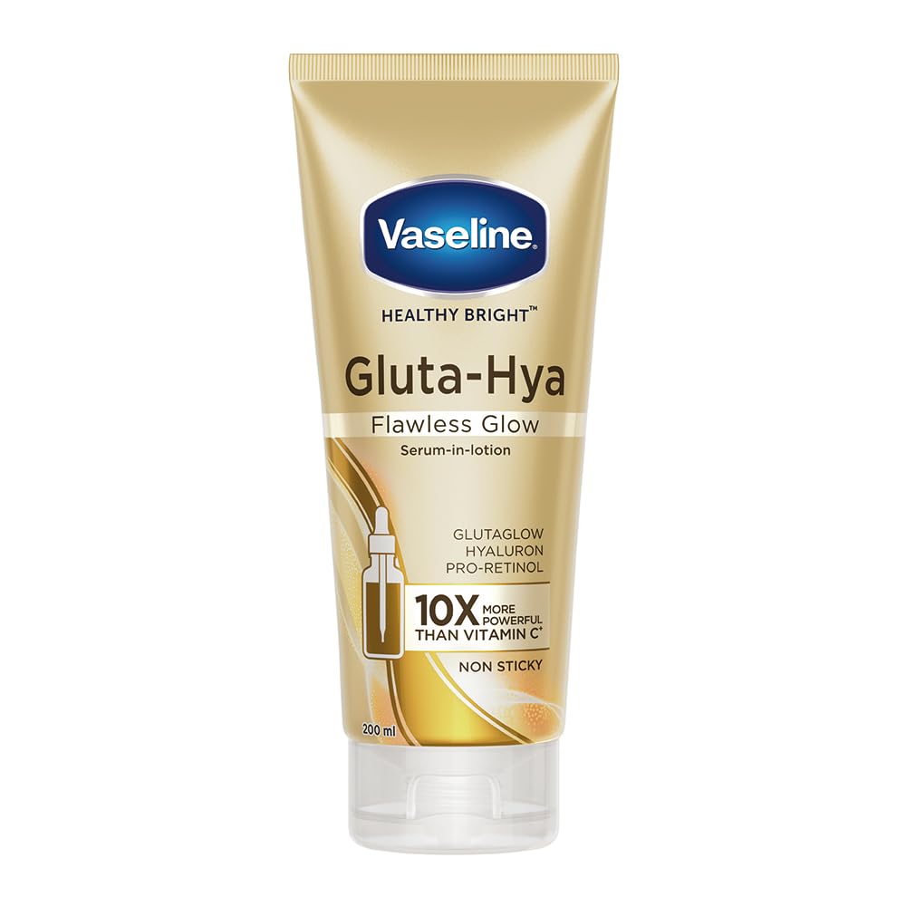 Vaseline Gluta-Hya Serum-In-Lotion, Lightweight Moisturizing Body Lotion, 200 ml / 6.7 fl oz
