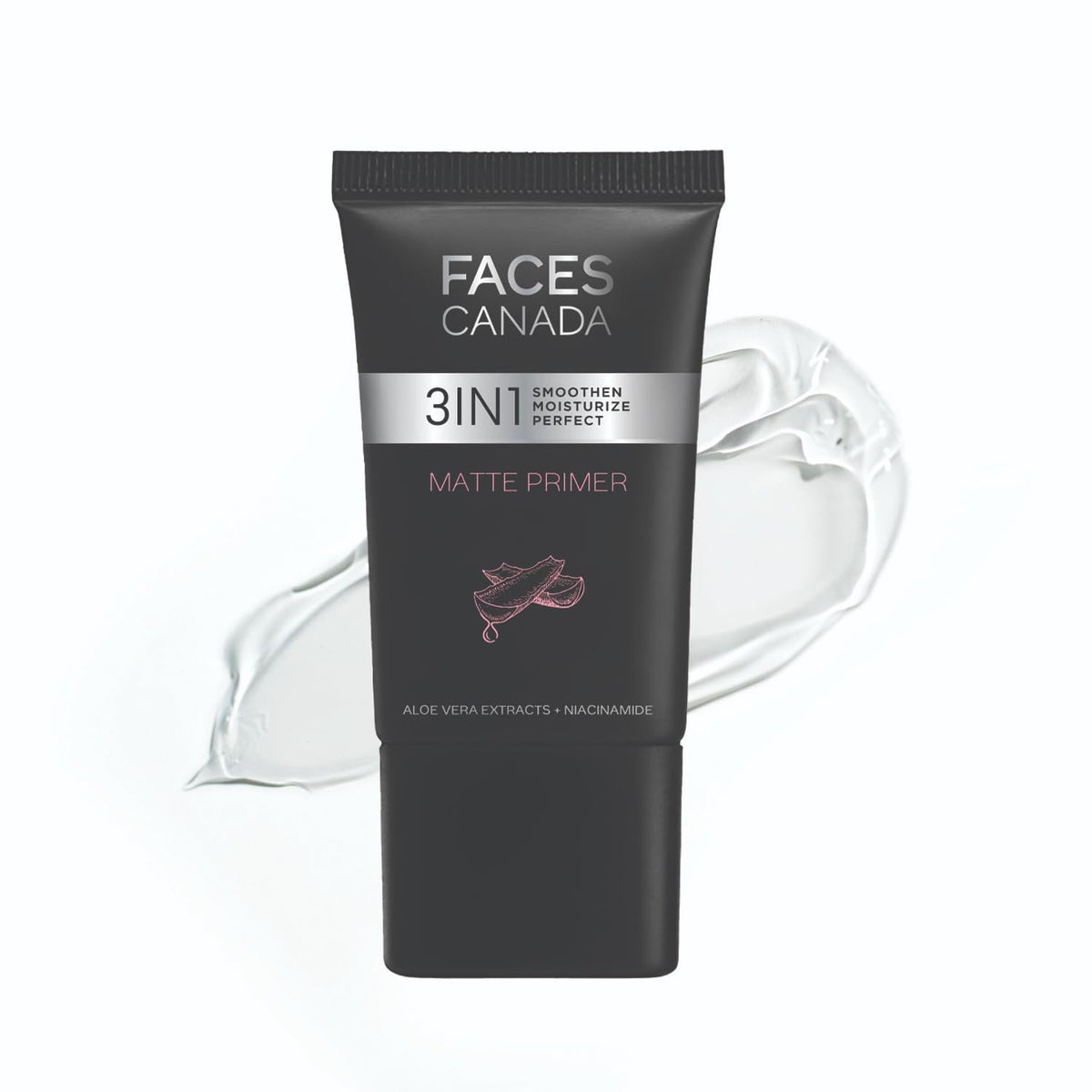 FACES CANADA Matte Primer, 30g | Oil-Free Matte Finish | Lightweight Gel Texture | Smoothens & Moisturizes Skin | Niacinamide, Hyaluronic Acid, Vitamin A, C & E