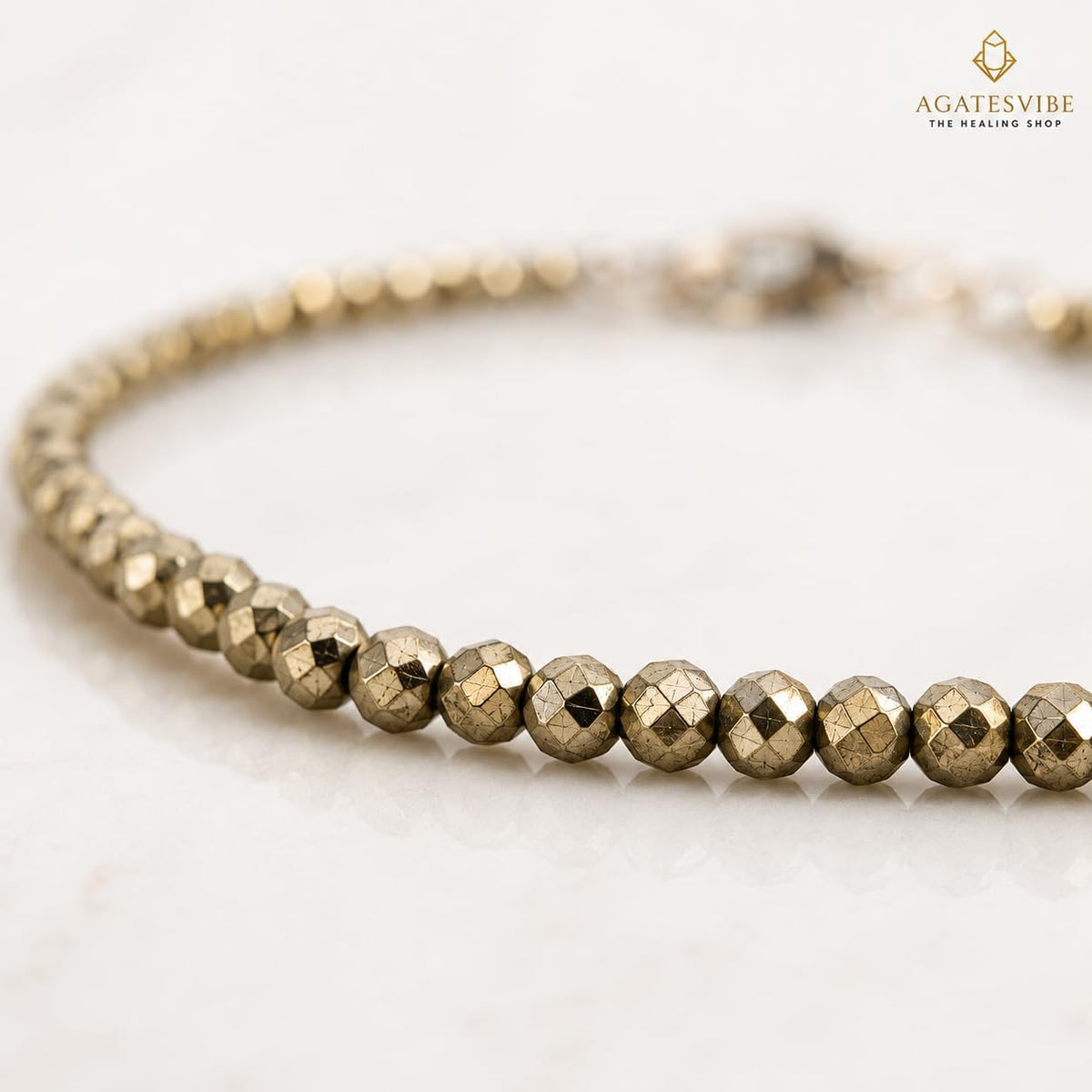 Pyrite Anklet for Women | Certified Natural Crystal Anklet | Adjustable Healing Crystal Jewellery | Wealth, Luck, Protection | Includes Free Raw Pyrite Stone (4