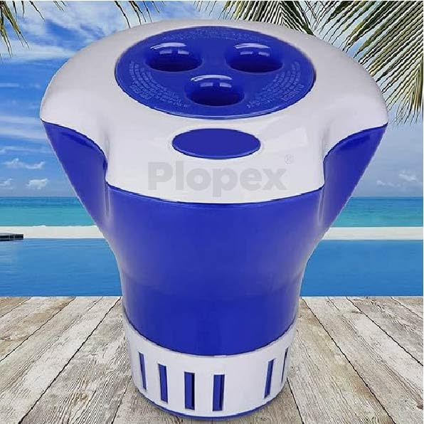 Swimming Pool Chemical Floating Chlorine Tablets Dispenser with Thermometer for Swimming Pools, Spas, Hot Tubs, Fish Ponds & Aquarium.