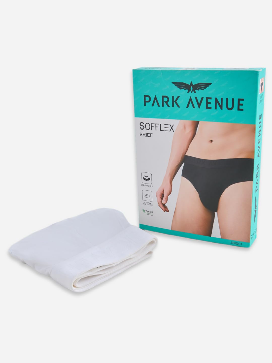 Park Avenue Men Regular Fit Solid Pattern Modal Elastane Blend Brief L White