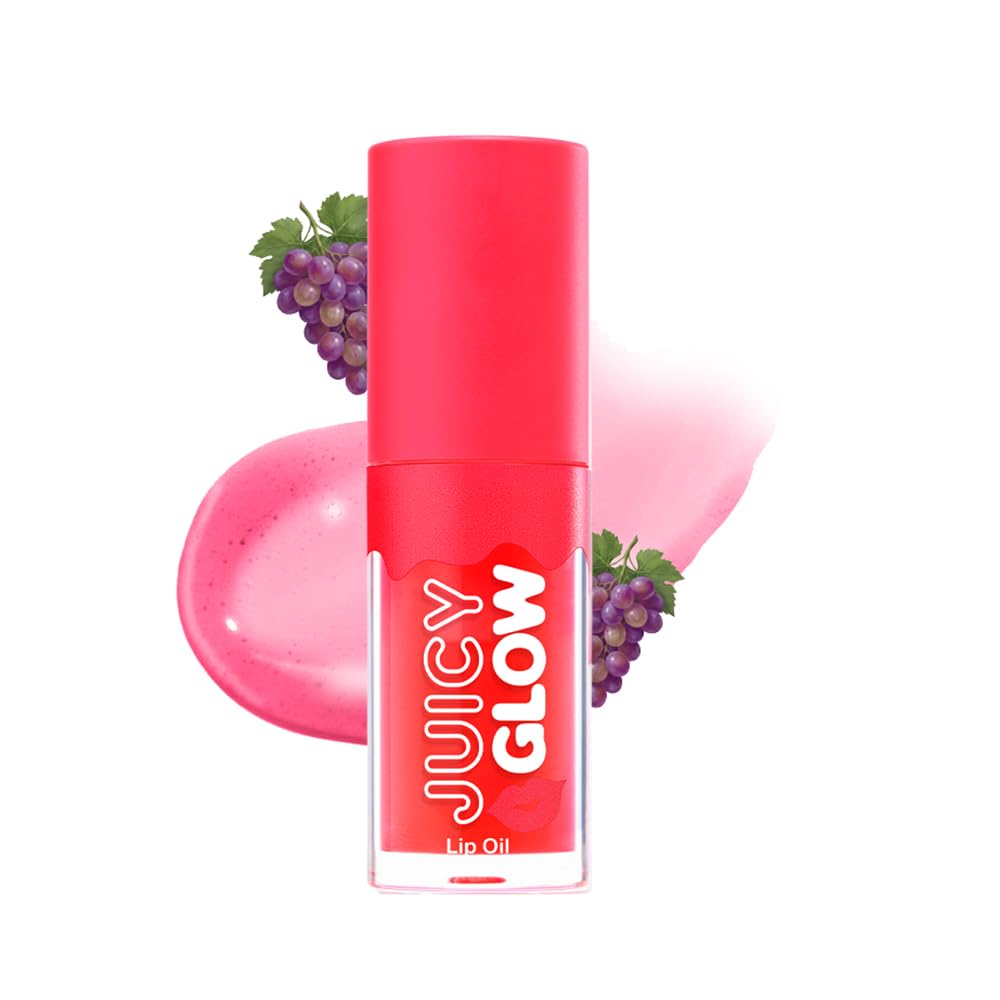 Daily Life Forever52 Juicy Glow Lip Oil – Hydrating Tinted Lip Gloss, Plumping & Nourishing Formula | Non-Sticky, High Shine Gloss | Sheer Juicy Tint for Soft Lips (Grape Soda-01, Juicy Lip Glow) | Hydrating Lip Oil