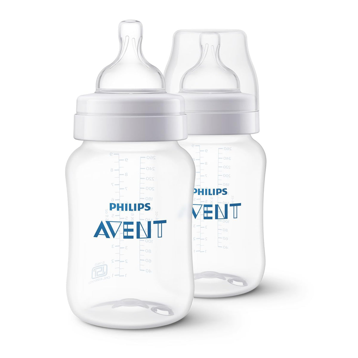 Philips Avent Anti Colic Baby Feeding Bottle 260ml (Twin Pack)| Anti-Colic Value Help Reduce Air Ingesion | SCY103/20 260 ml (Pack of 2)