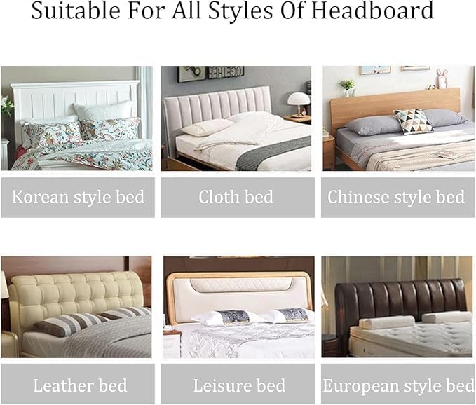 HOMETHREADS Stretchable Lycra/Velvet Headboard Cover | Soft, Dust-Proof & Wrinkle-Resistant Bed Back Protector | Fits Leather, Wooden & Fabric Bedsides |for 5ft