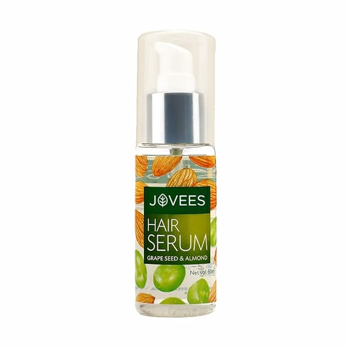 JOVEES HERBAL ovees Herbal Hair Serum Grape Seed and Almond | For Frizzy Hair | Prevents Hairfall | For Men & Women | (60ml)
