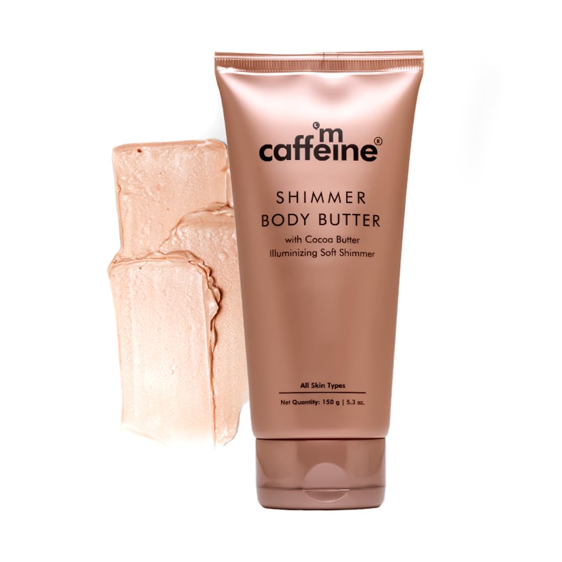 mCaffeine Shimmer Body Butter With Cocoa Butter For Shimmery & Glowing Skin (150 g) Chocolatey Aroma - Shimmer