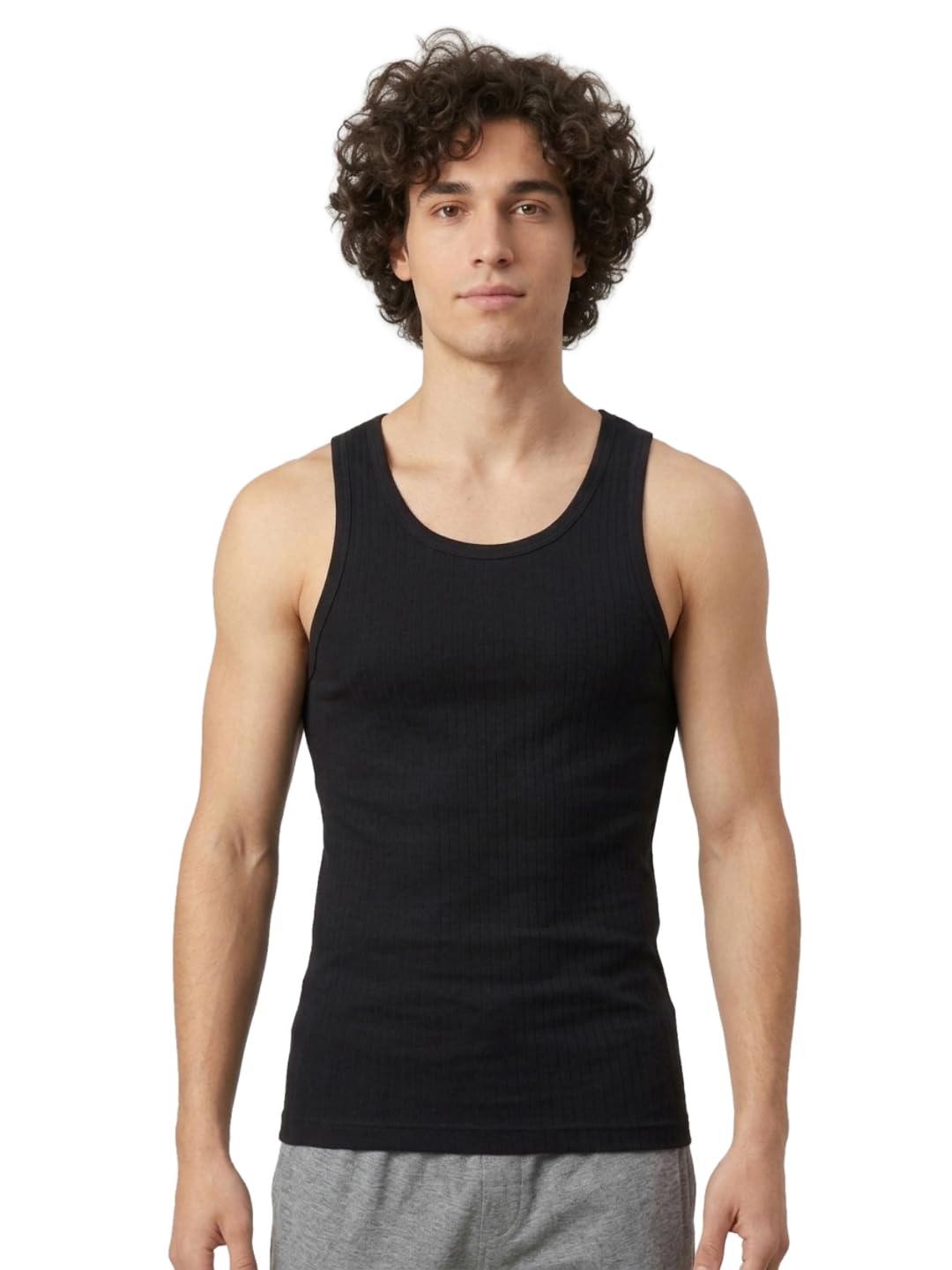 Park Avenue Men Body fit Solid Pattern Pure Cotton Vest 100 Black