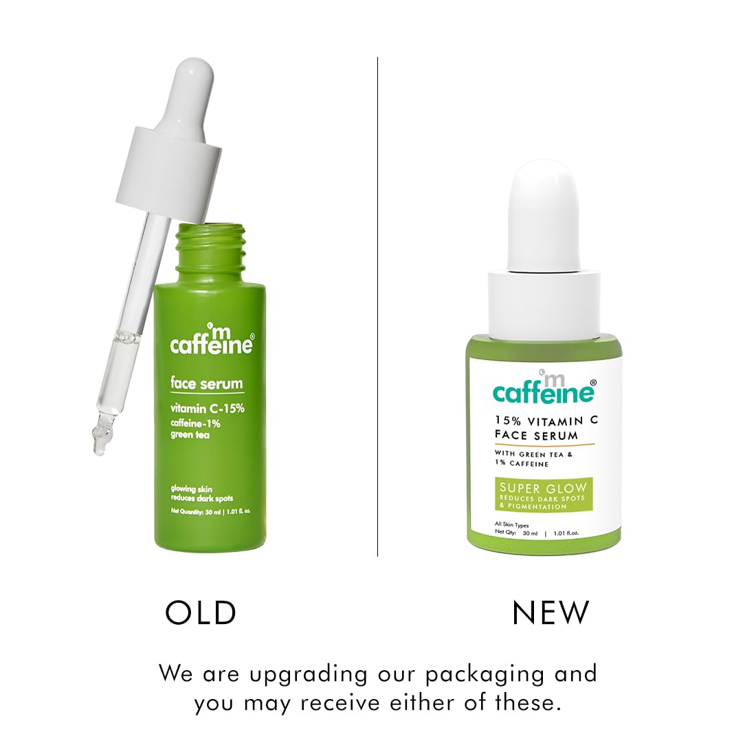 mCaffeine 15% Vitamin C Face Serum for Pigmentation & Dark Spot | Revives Dull Skin & Protects Against Sun Damage | Day & Night Serum for Face - 30ml 30 ml (Pac