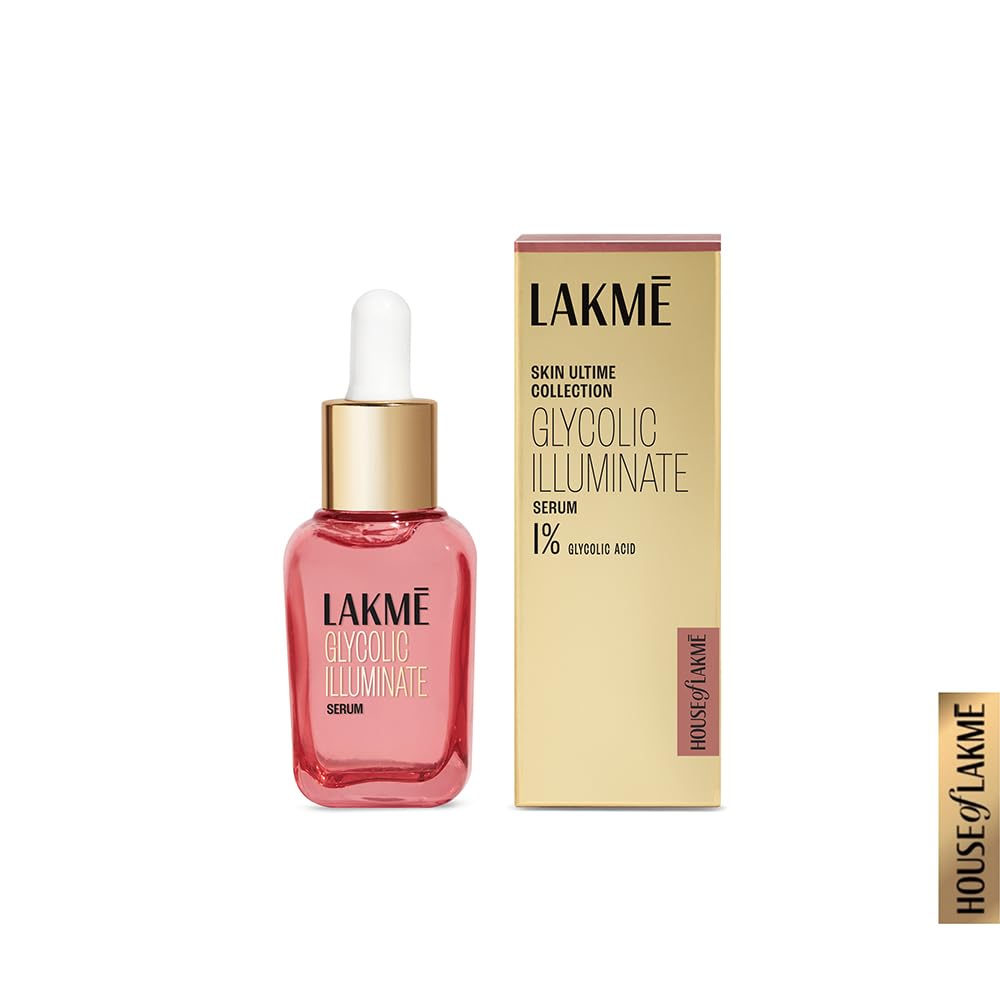 Lakme Glycolic Illuminate Serum 15 ml| 1% Glycolic Acid Reduces Dullness & Improves Texture 30 ml (Pack of 1)