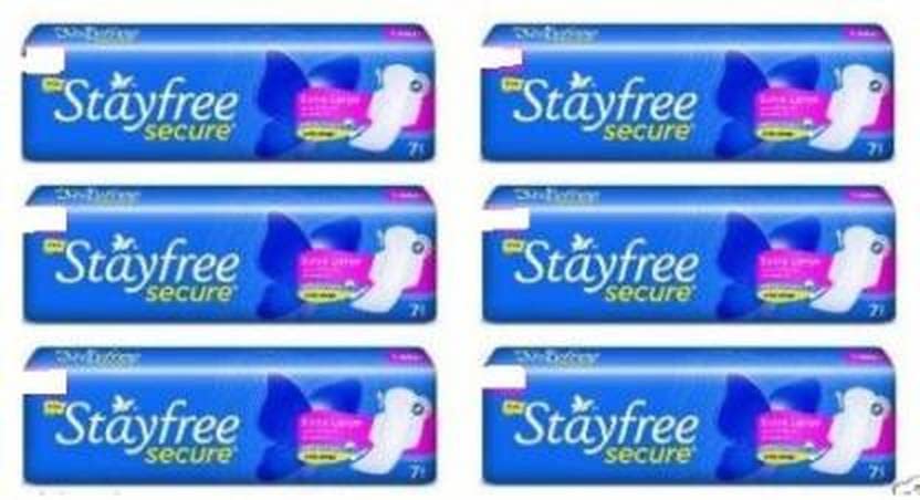 STAYFREE best Extra large Dry secure Sanitary Pad (Pack of 6) Sanitary Pad (Pack of 6) X Large