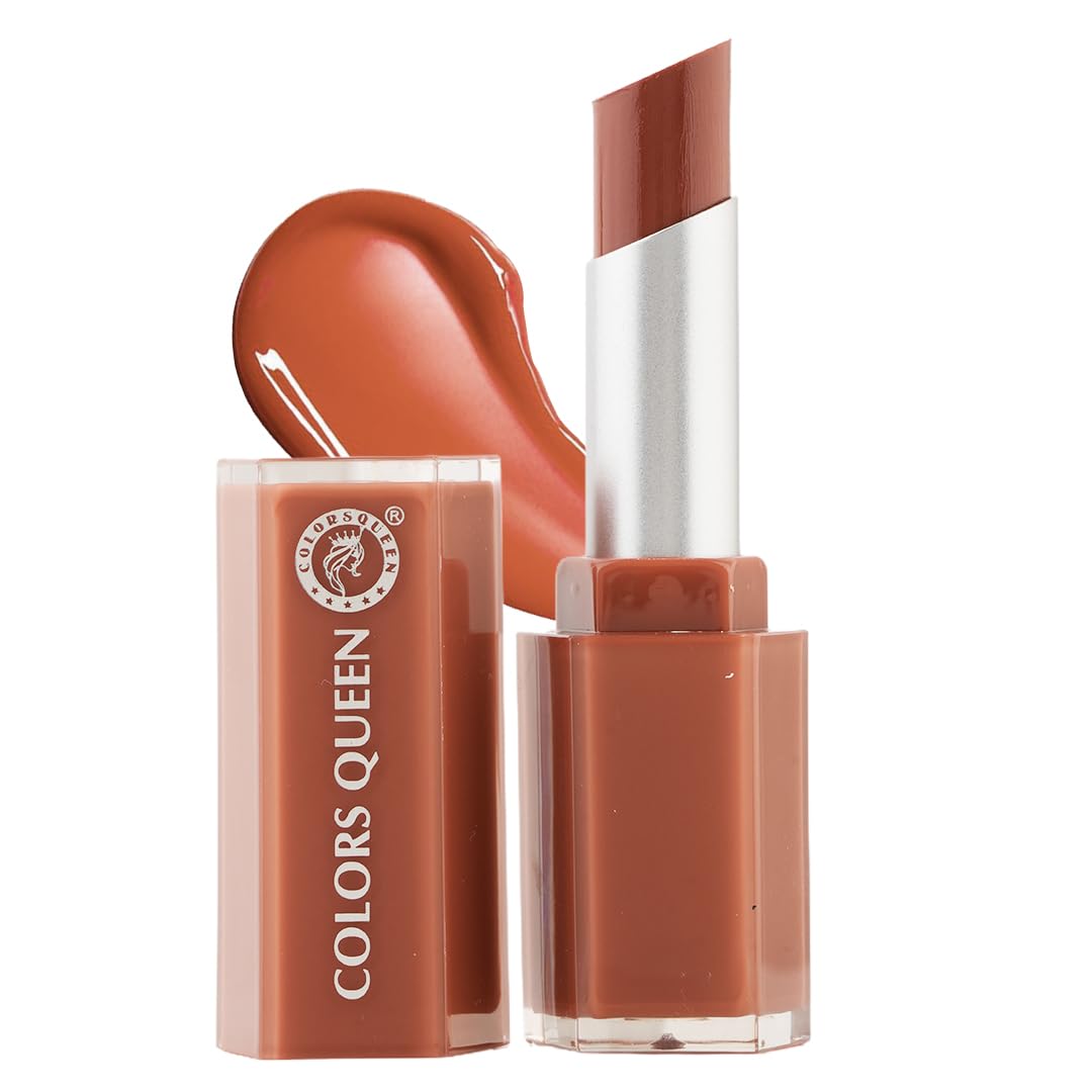 Colors Queen Gloss Stick | Lightweight & Non-Sticky Lip Gloss | Smooth 8 Hrs Hydrating Formula | High Shine Lipstick for Women Enriched with Shea Butter, Vitamin E & Squalane (08 - Honey, 3.6g)