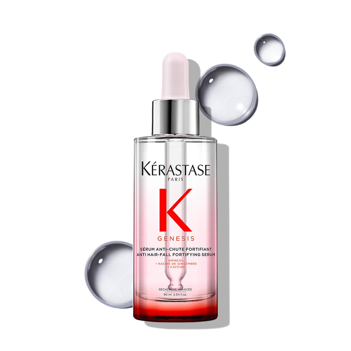 Kérastase Genesis Anti-Hair Fall Serum 90ml | Hair Serum for Hair Fall Control | Strengthens Hair | Infused with Aminexil 1.5%, Ginger Root & Caffeine 90 ml (Pa