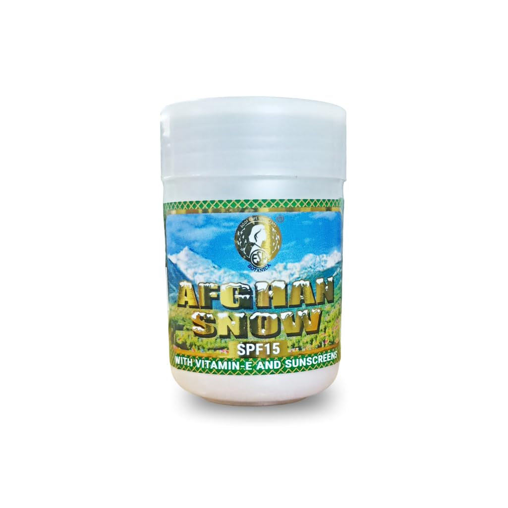 Afghan Snow with Vitamin E and Sunscreens - SPF 15 (100 GM) 50 g (Pack of 1)