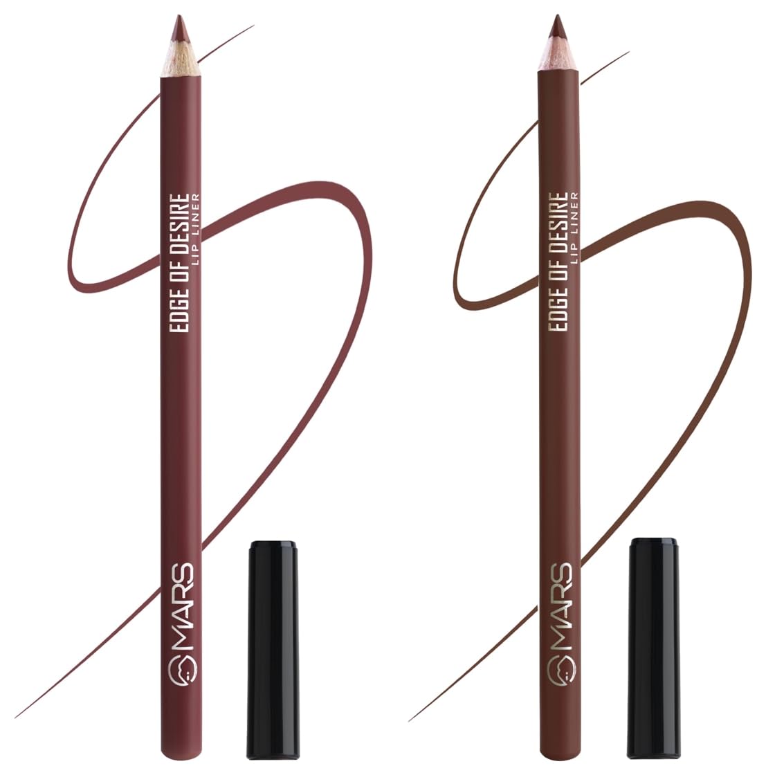 MARS Matte Lip Liner One Swipe Smooth Long Lasting Lip Pencil (1.4gm) (03-BLOOD BATH) (14-CHOCO BUTTER)