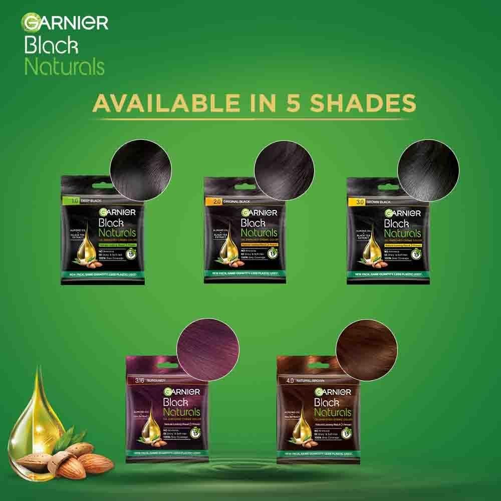 Garnier Black Naturals Hair Color No.3.16 Burgundy 20ml +20 gm (PACK OF 6)