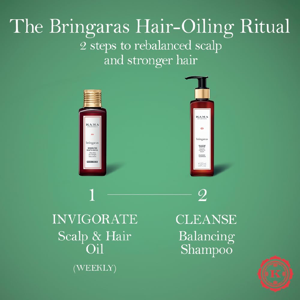 BRINGARAS BALANCING SCALP & HAIR OIL 100 ML Stimulates Hair Growth | Rebalances Scalp Health