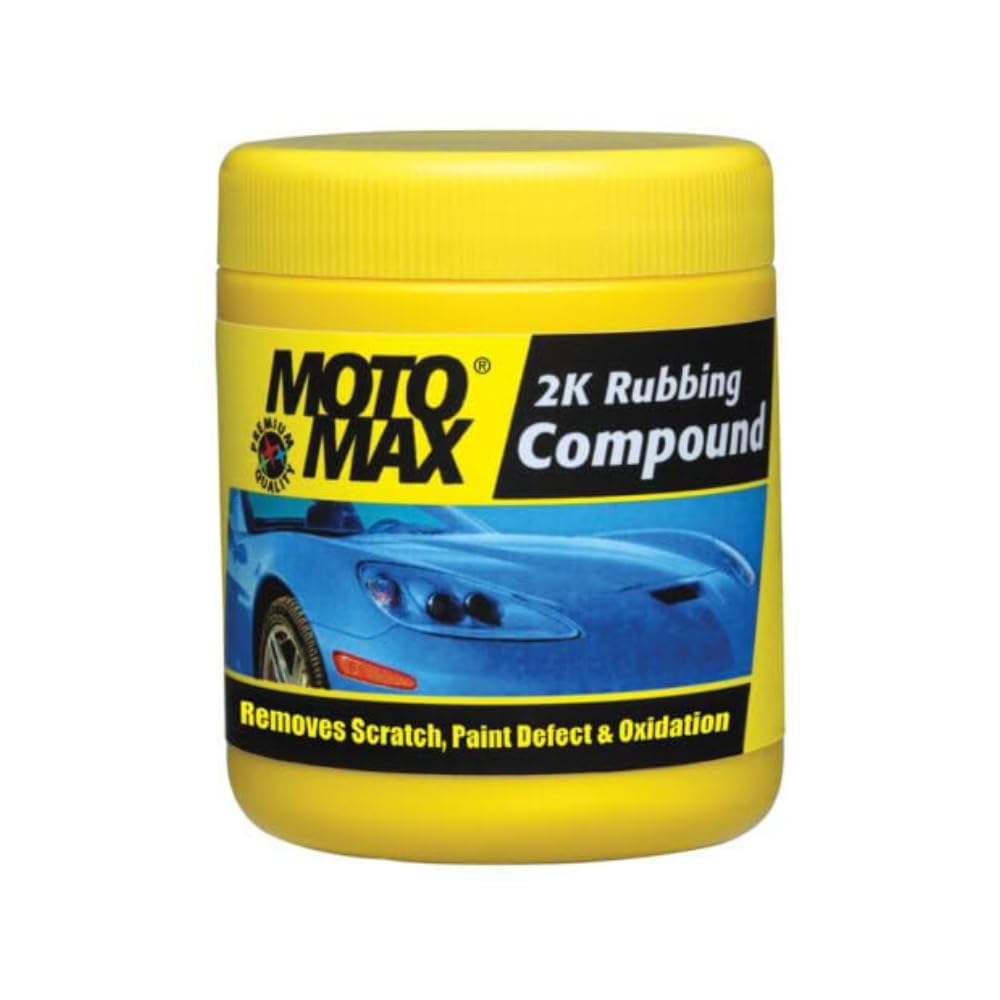 Motomax 2K Rubbing Compound 100g | Removes Minor Scratches, Swirl Marks, Paint defect and Oxidization from metal surfaces on Cars, Bike, Motorbikes | Removes di