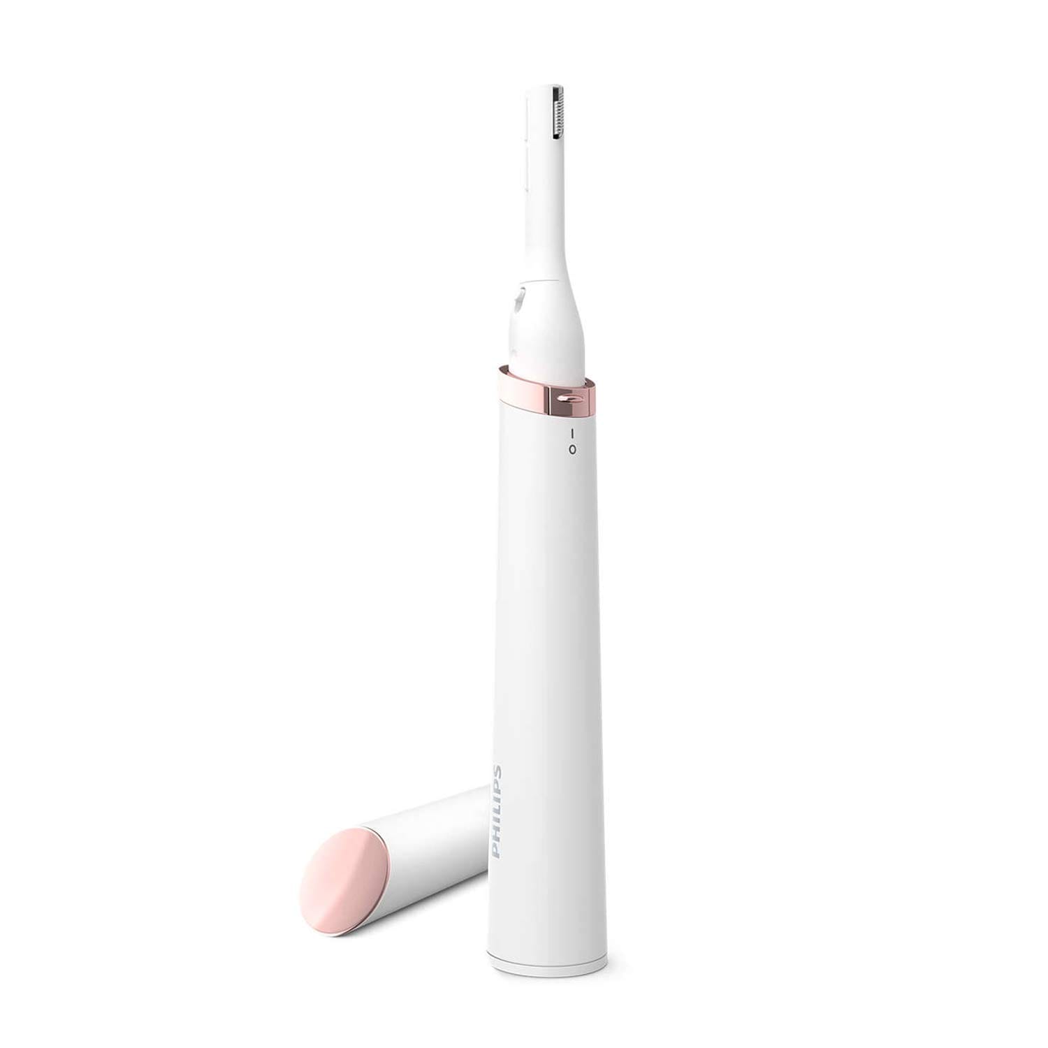 Philips - Touch-up HP6388 Eyebrows, Facial & Body Trimmer for Women (White)