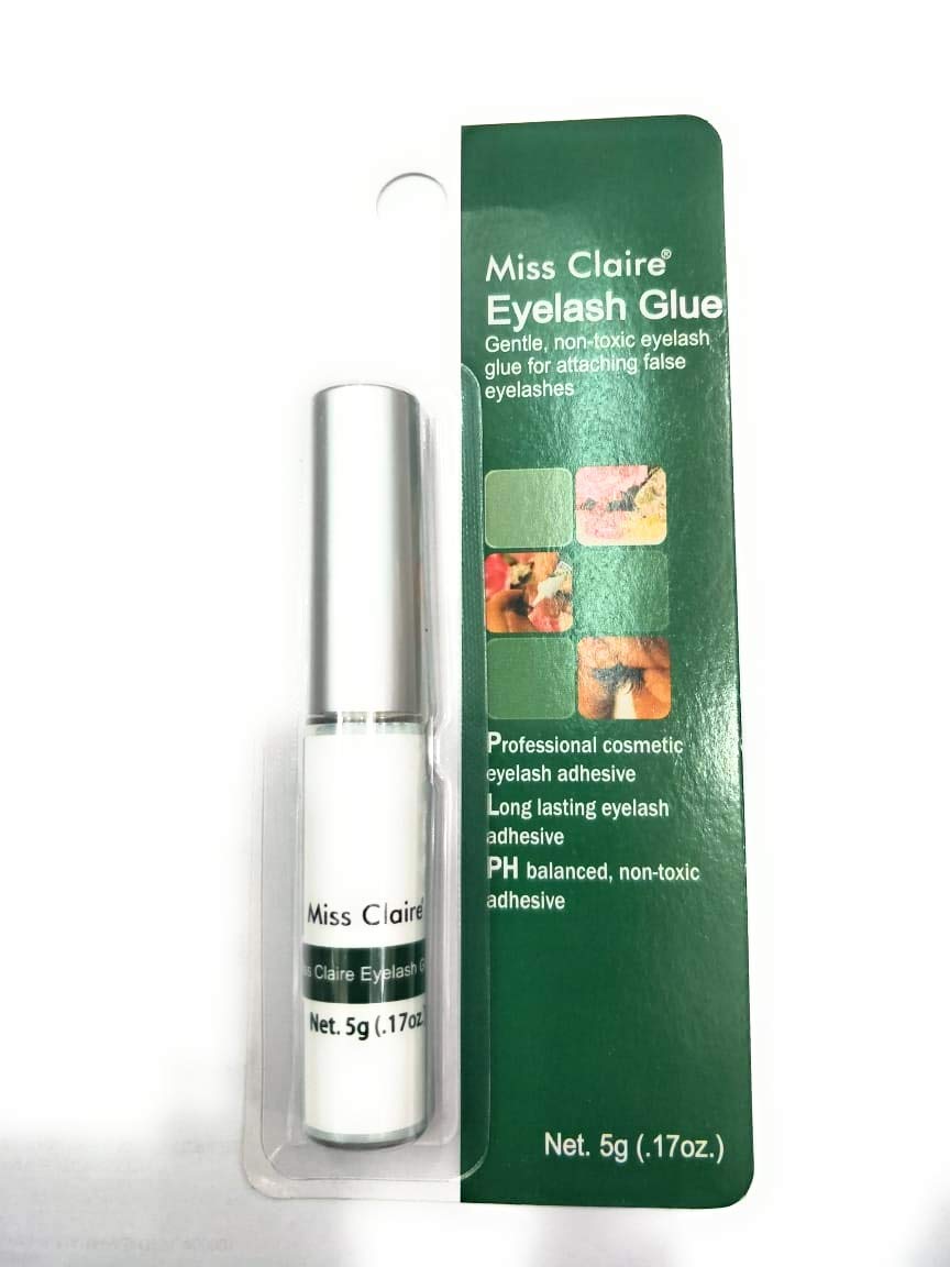 Miss Claire Gentle Non Toxic Eye Lash Adhesive For Attaching False Eyelashes (5G / .17Oz.) (Black)