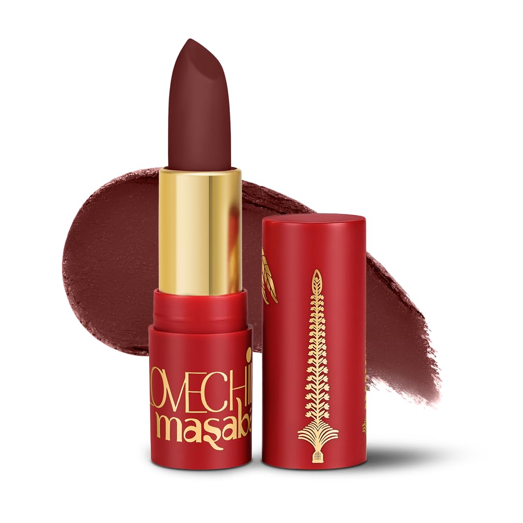 LoveChild Masaba 90s Drip Caramel (Pink Nude) Luxe-Matte Lipstick with Intense One-Swipe Color Payoff in High-Pigment HD Crème Matte Formula, 4gm