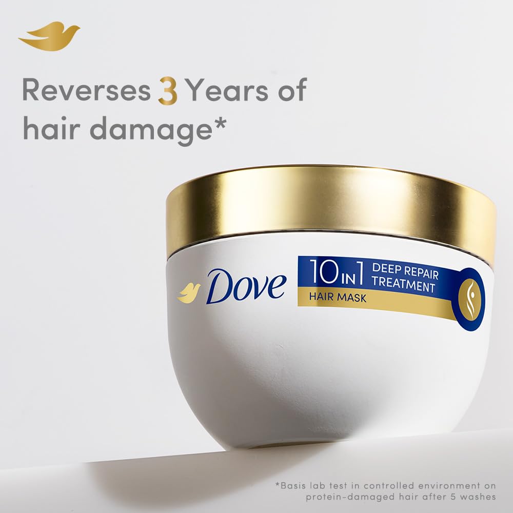 Dove Deep Repair Treatment Hair Mask For Damaged Hair With Bio Protein Care Sulphate & Paraben Free 300 ML