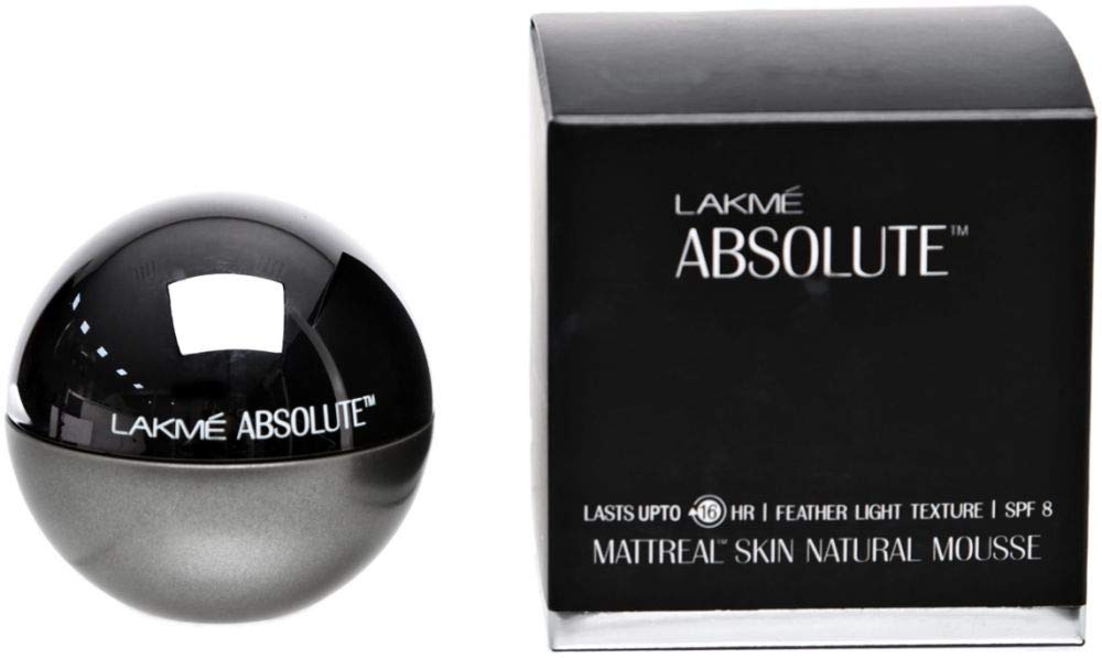 LAKMÉ Spf 8 Absolute Skin Natural Mousse For All Skin Types , Ivory Fair 01, 25G Pack - Full