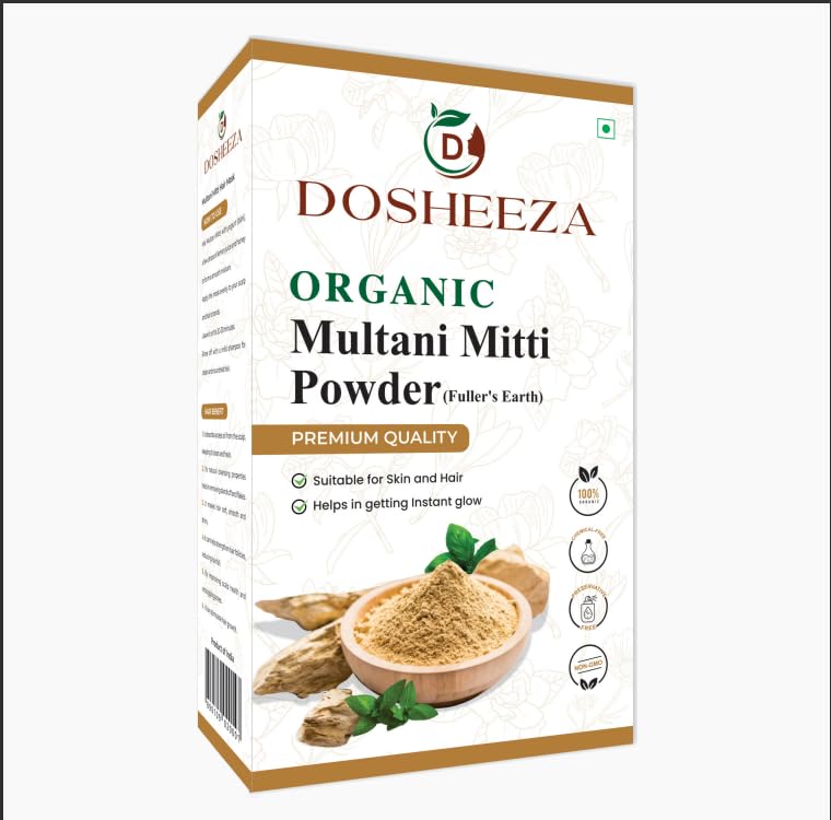 Organic Multani Mitti Powder, Fuller's Earth, Premium Quality Natural Clay for Skin and Hair