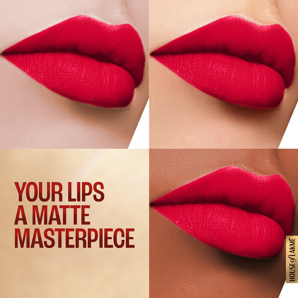 Lakme 9 To 5 Powerplay Priming Matte Lipstick For 16Hr Intense Matte , Red Coat