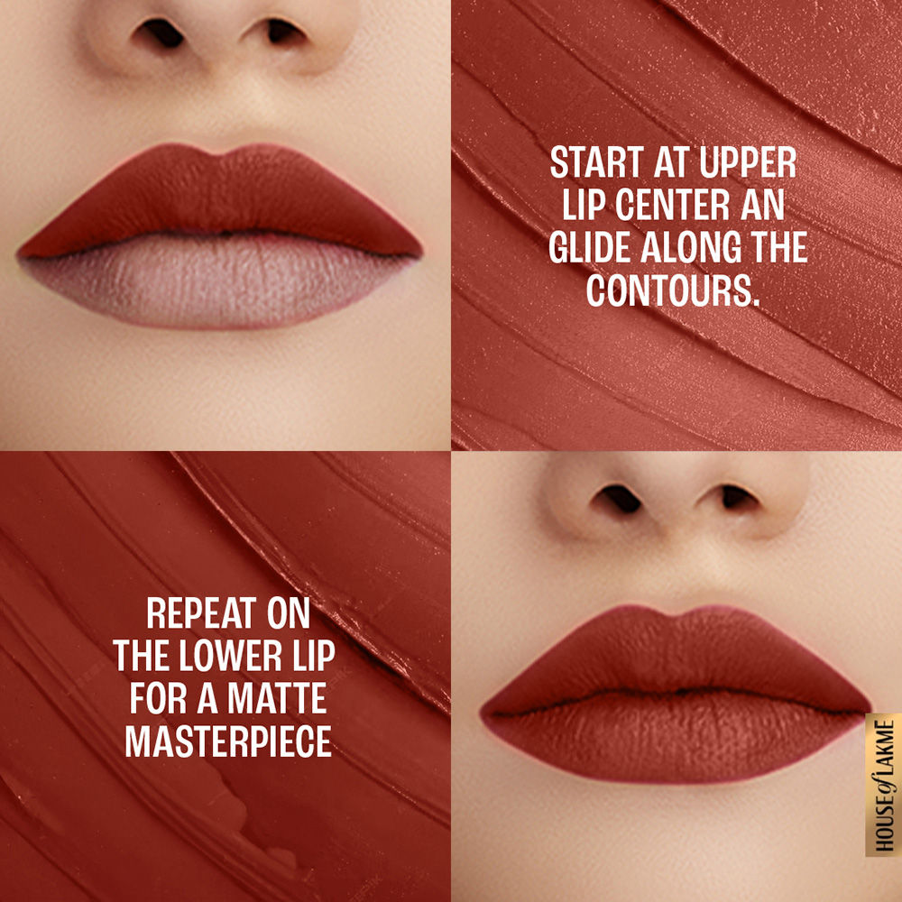 Lakme 9 To 5 Powerplay Priming Matte Lipstick For 16Hr Intense Matte , Red Rust