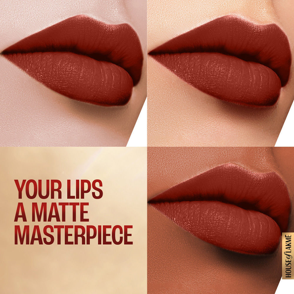 Lakme 9 To 5 Powerplay Priming Matte Lipstick For 16Hr Intense Matte , Red Rust