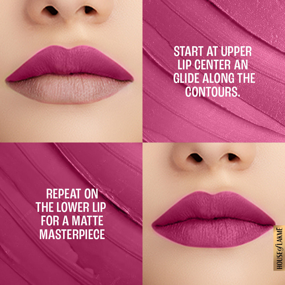 Lakme 9 To 5 Powerplay Priming Matte Lipstick For 16Hr Intense Matte , Plum Pick