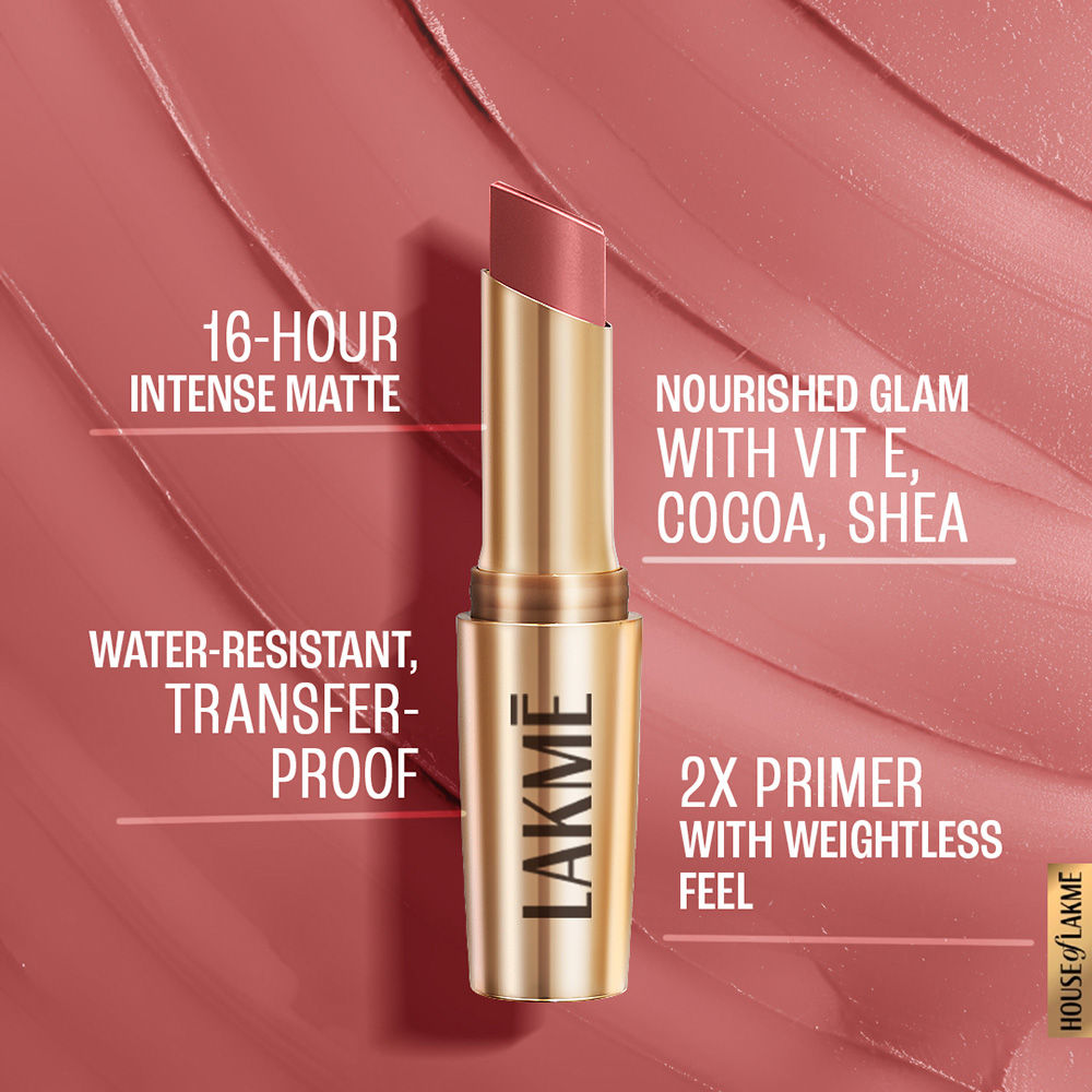 Lakme 9 To 5 Powerplay Priming Matte Lipstick For 16Hr Intense Matte , Mp7 Blushing Nude