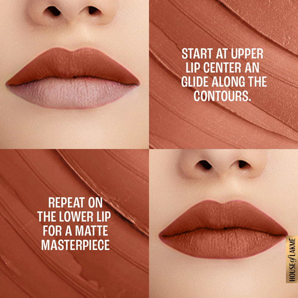 Lakme 9 To 5 Powerplay Priming Matte Lipstick For 16Hr Intense Matte , Caramel Latte