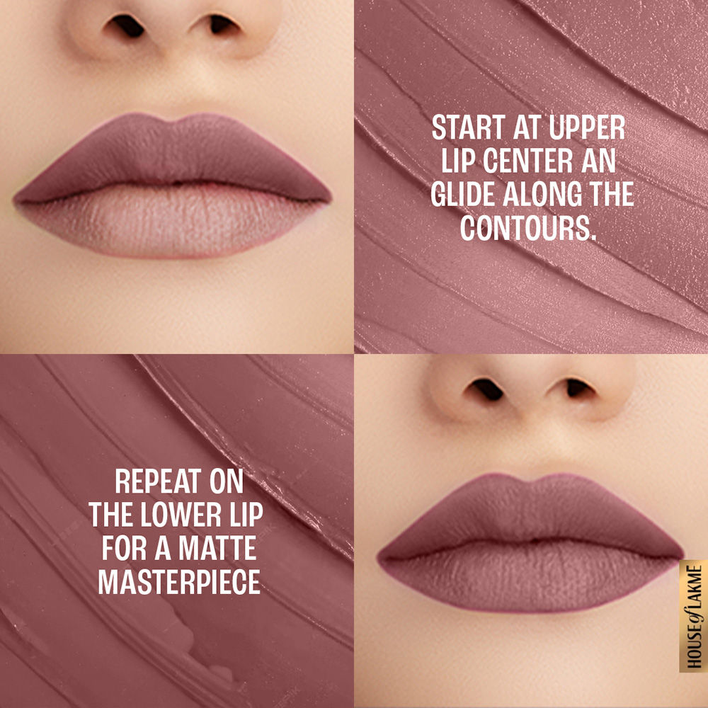 Lakme 9 To 5 Powerplay Priming Matte Lipstick For 16Hr Intense Matte , Dusty Pink