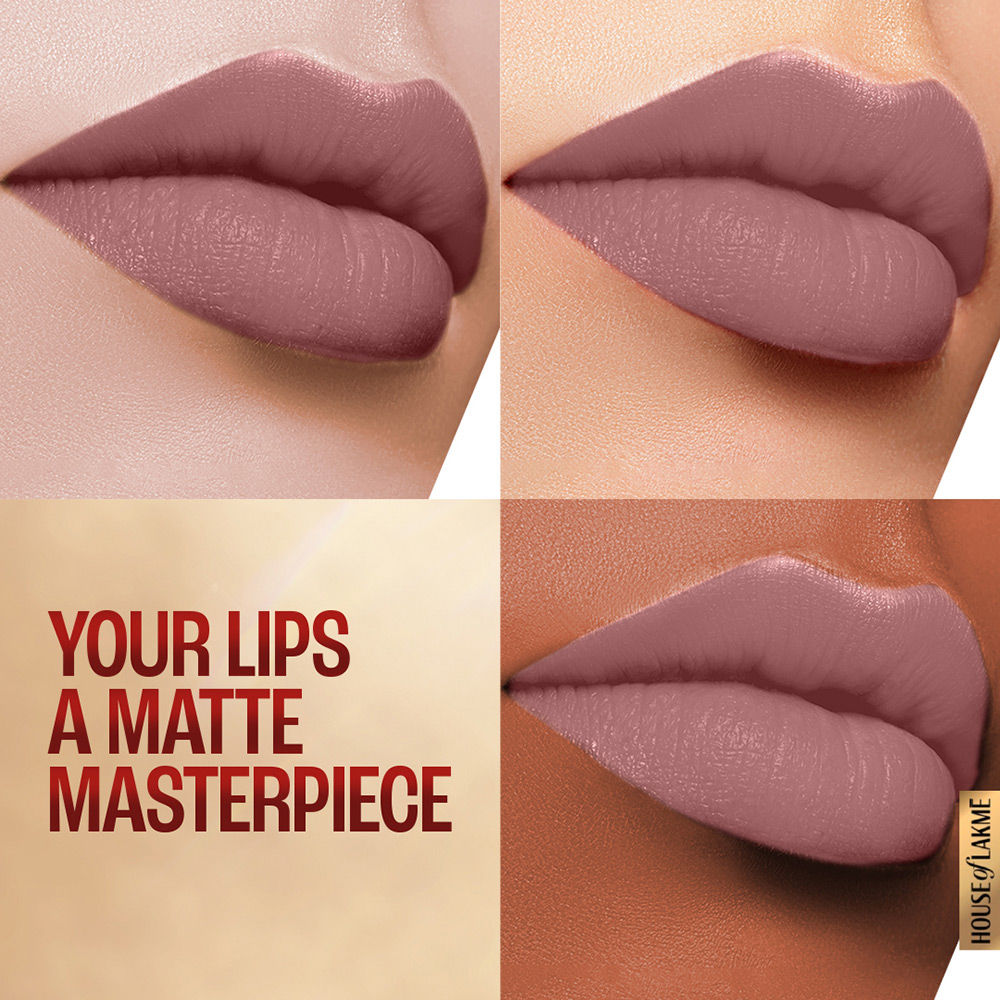 Lakme 9 To 5 Powerplay Priming Matte Lipstick For 16Hr Intense Matte , Dusty Pink