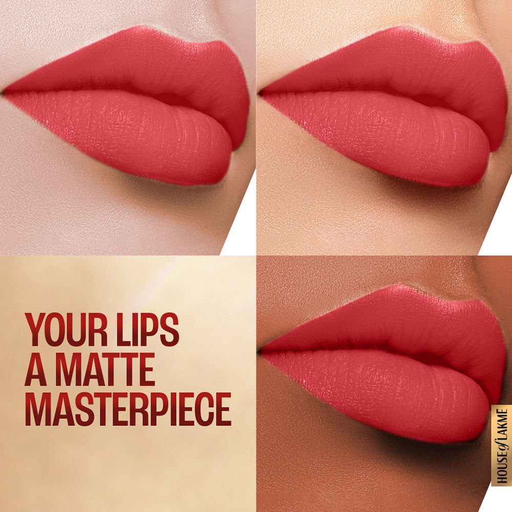 Lakme 9 To 5 Powerplay Priming Matte Lipstick For 16Hr Intense Matte , Peachy Affair