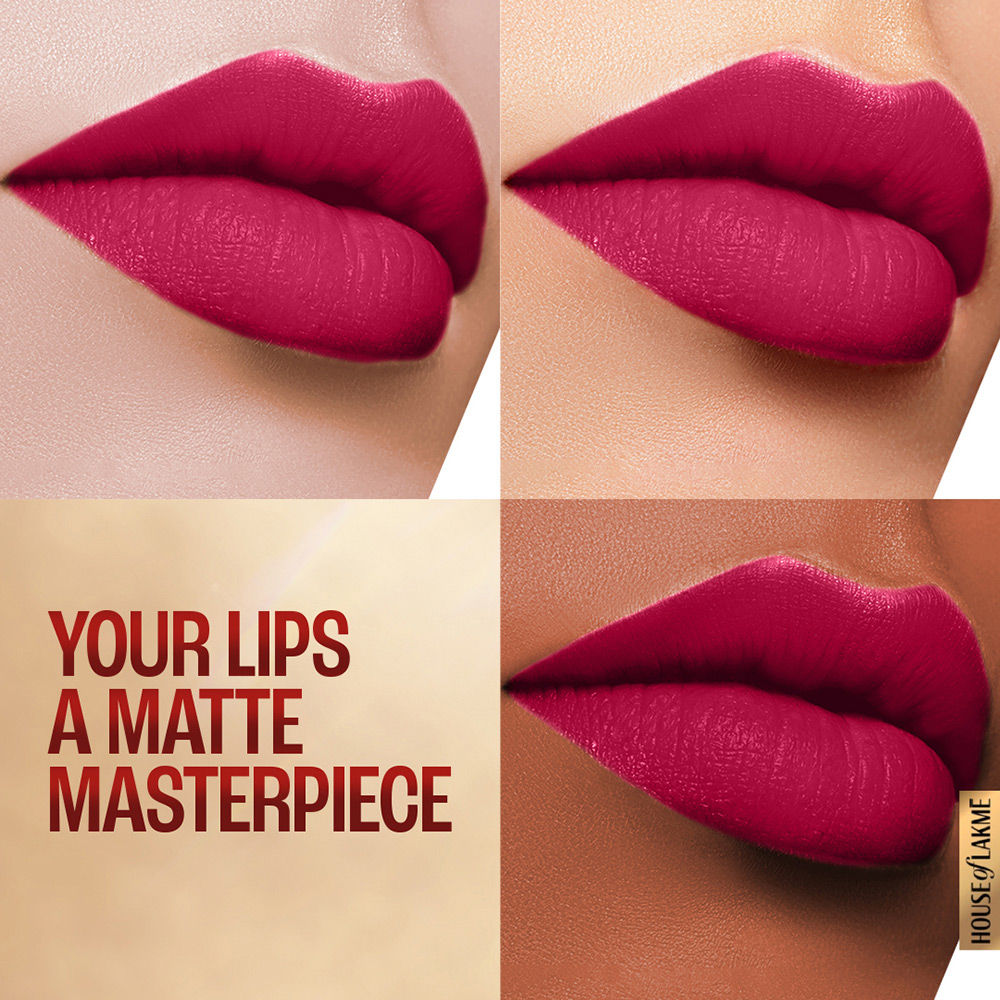 Lakme 9 To 5 Powerplay Priming Matte Lipstick For 16Hr Intense Matte , Rose Day