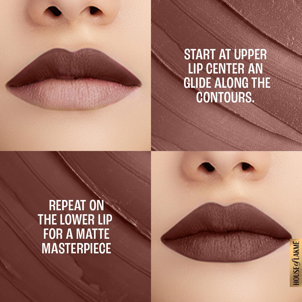 Lakme 9 To 5 Powerplay Priming Matte Lipstick For 16Hr Intense Matte , Coffee Command