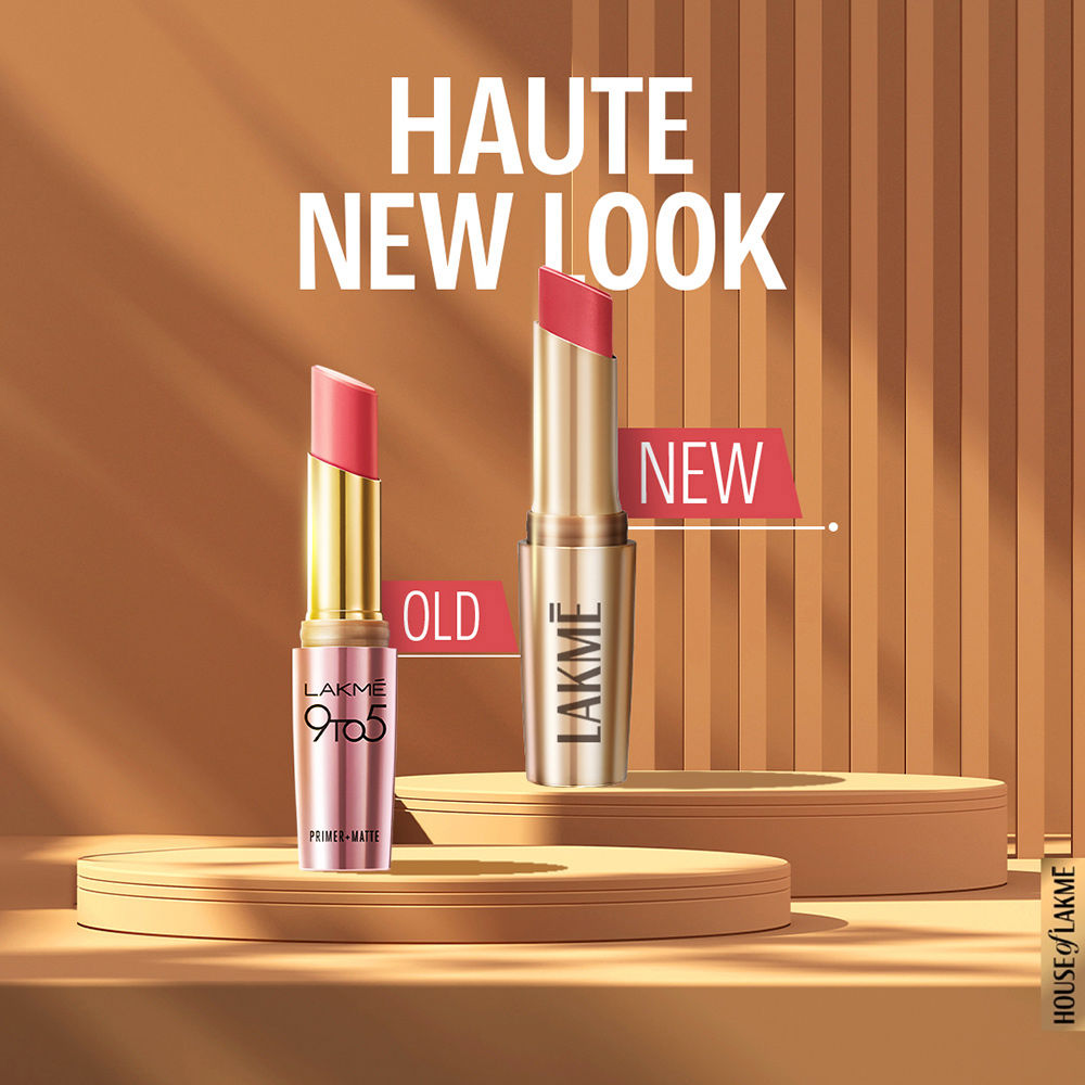 Lakme 9 To 5 Powerplay Priming Matte Lipstick For 16Hr Intense Matte , Iconic Red