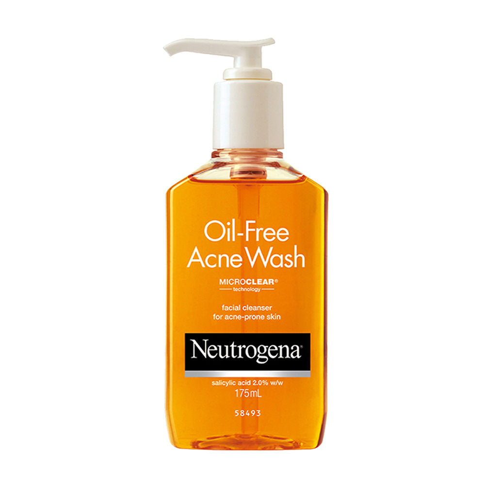 Neutrogena Oil Free Acne Cleansing Face Wash with 2% Salicylic Acid for Acne Prone & Oily Skin (175ml)