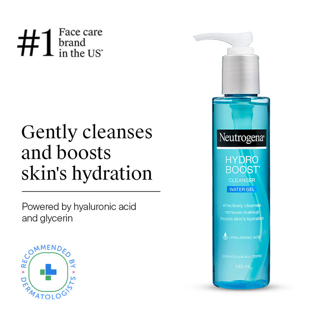 Neutrogena Hydro Boost Cleanser Water Gel Face Wash with Hyaluronic Acid for Normal & Sensitive Skin (145ml)