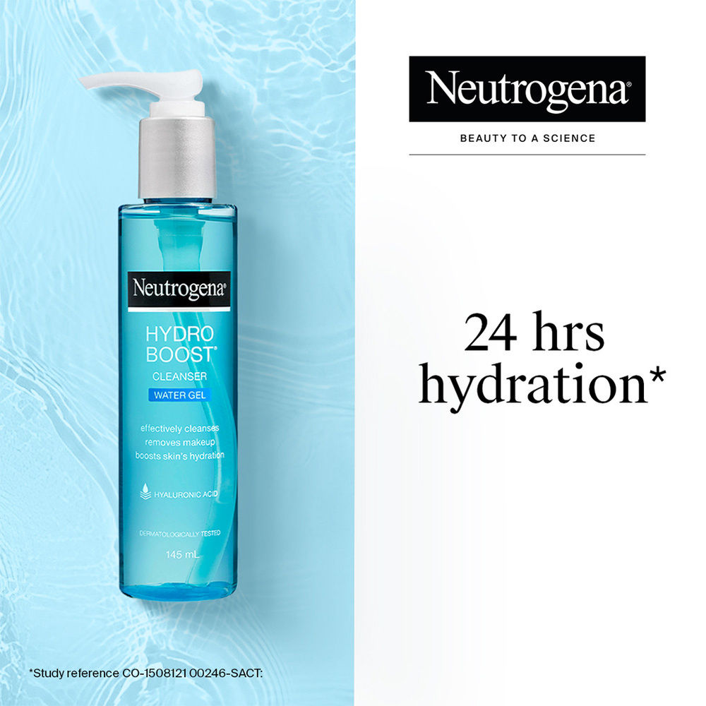 Neutrogena Hydro Boost Cleanser Water Gel Face Wash with Hyaluronic Acid for Normal & Sensitive Skin (145ml)