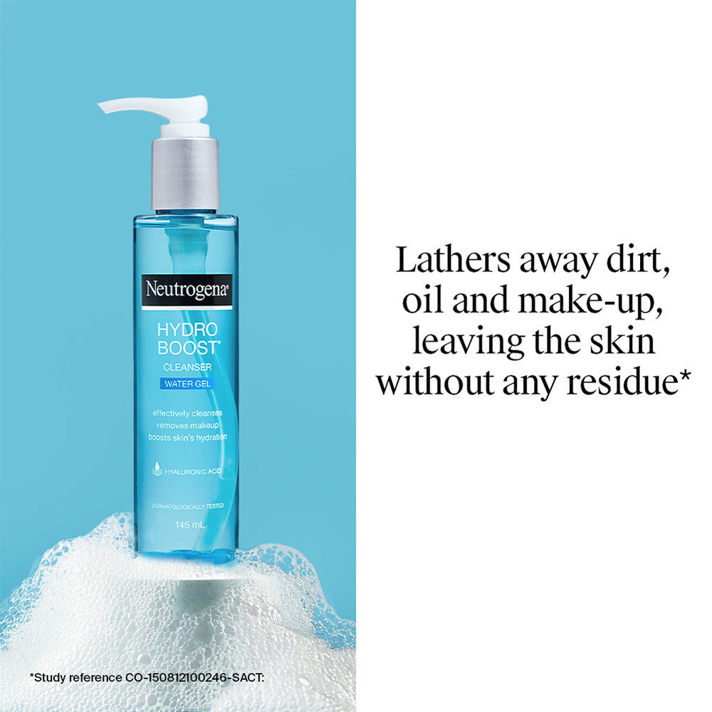 Neutrogena Hydro Boost Cleanser Water Gel Face Wash with Hyaluronic Acid for Normal & Sensitive Skin (145ml)