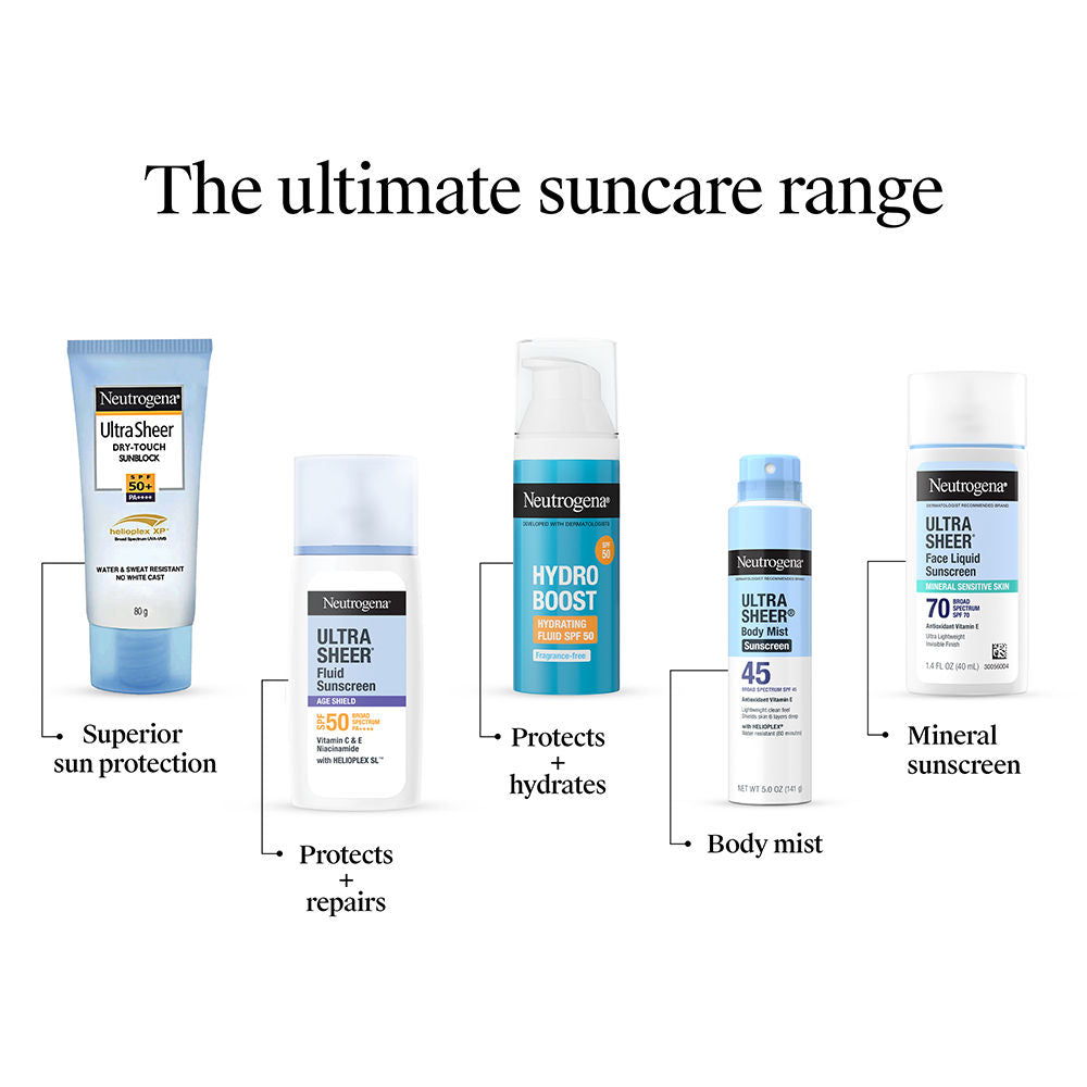 Neutrogena Ultrasheer Mineral Sunscreen SPF70 PA++++ Vitamin E, UVA & UVB, For Sensitive Skin (40ml)