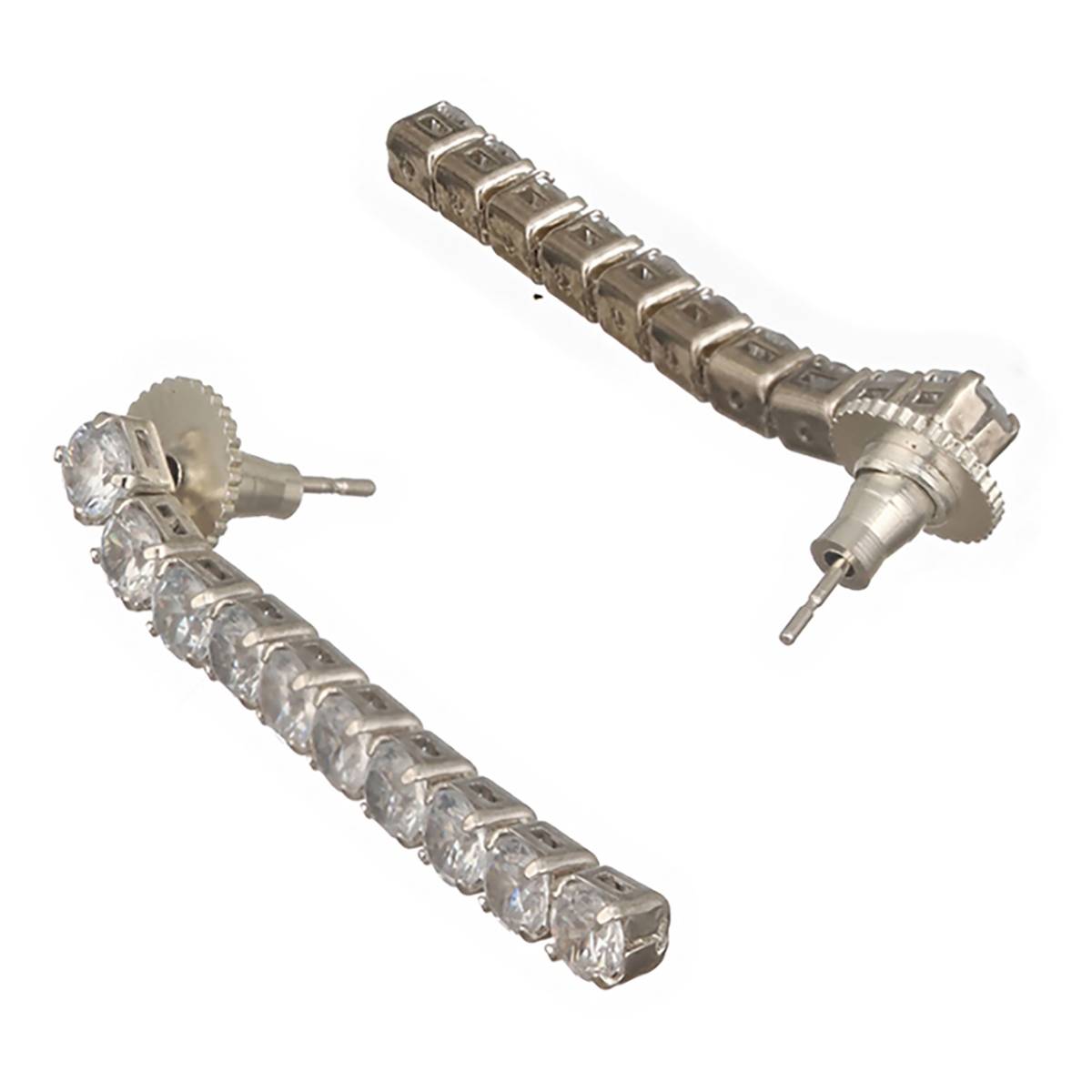 Aatmana Silver-Plated AD-Studded Necklace & Earrings