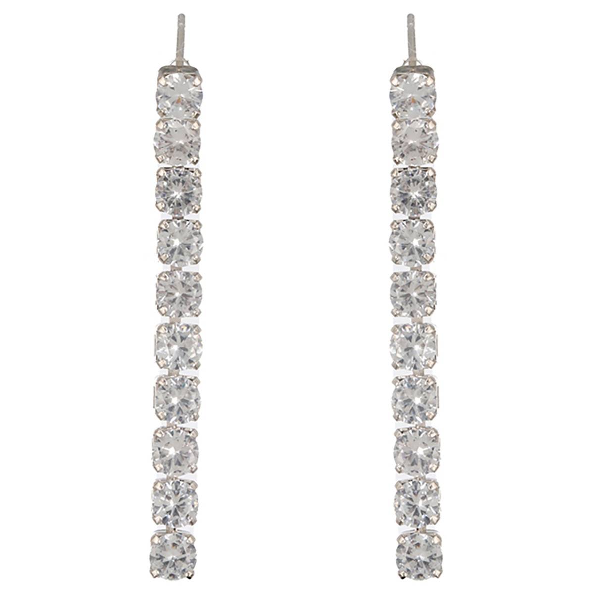Aatmana Silver-Plated AD-Studded Necklace & Earrings