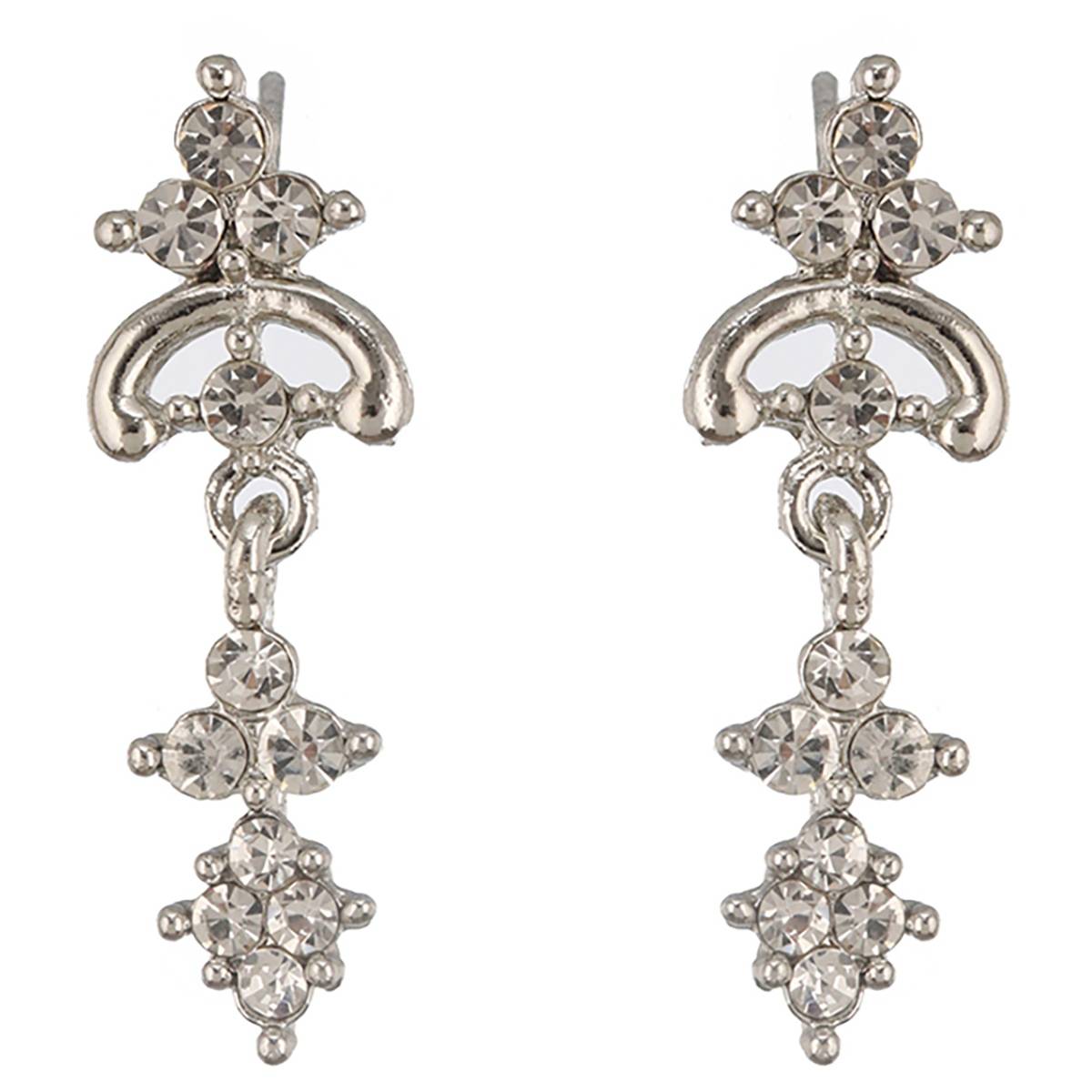 Aatmana Set of 2 Rosegold & Silver Plated CZ Studded Jewellery Set