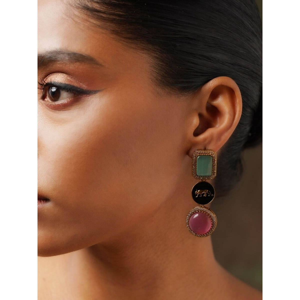 Abdesigns Tiger Lion Animal Inspired Earrings · One Size