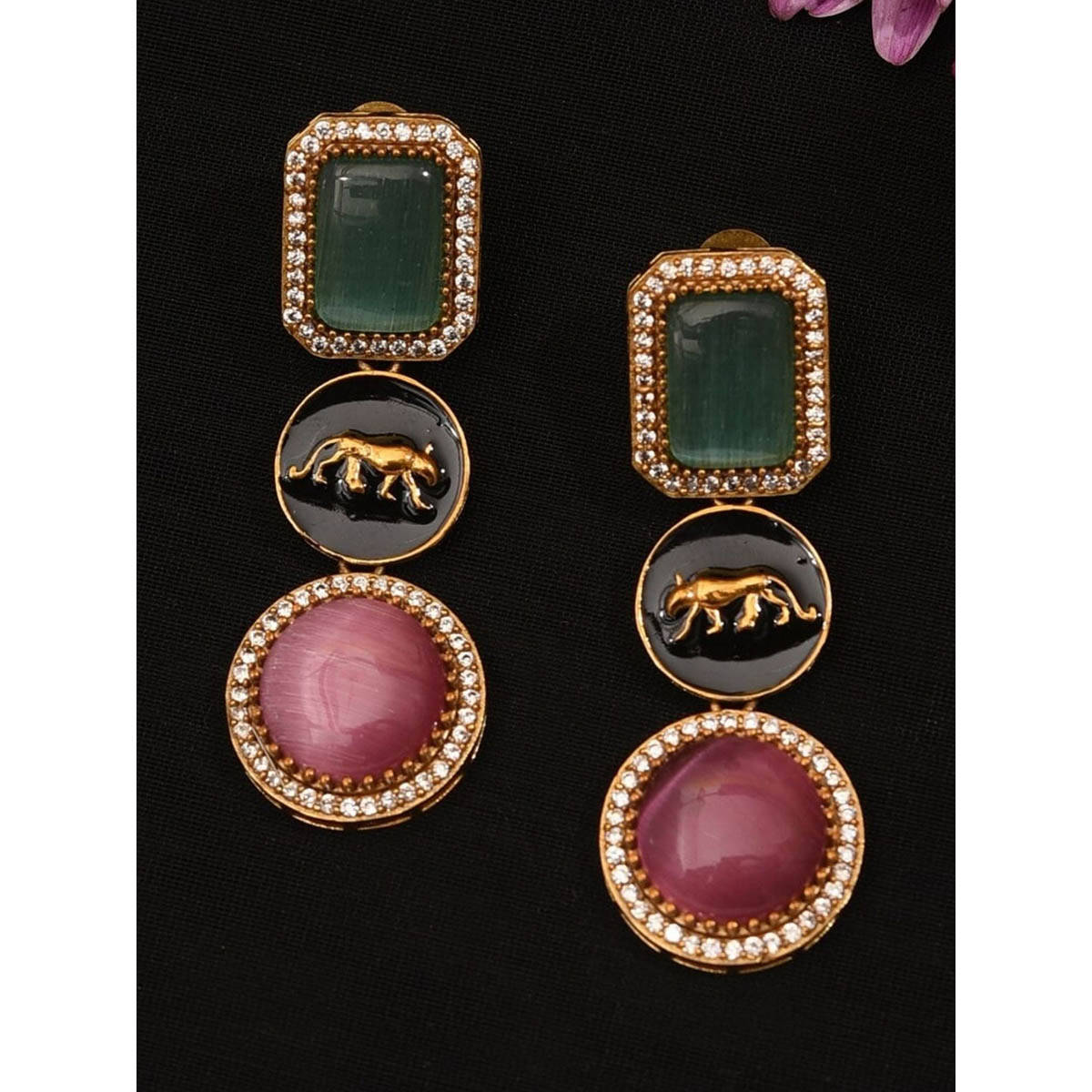 Abdesigns Tiger Lion Animal Inspired Earrings · One Size