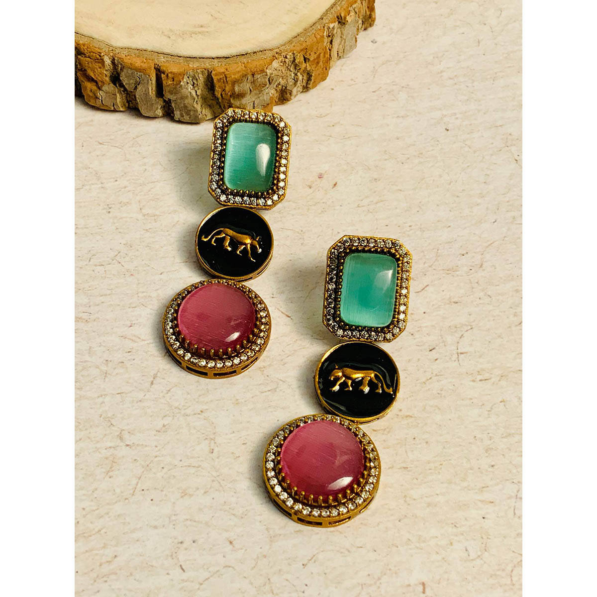 Abdesigns Tiger Lion Animal Inspired Earrings